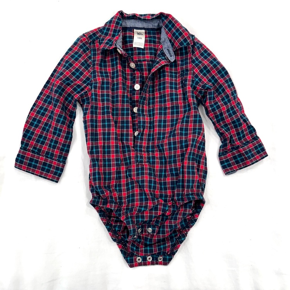 Baby B’gosh plaid onesie